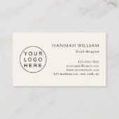 Cherry Blossoms Bloemen Visitekaartje met Logo (Achterkant)