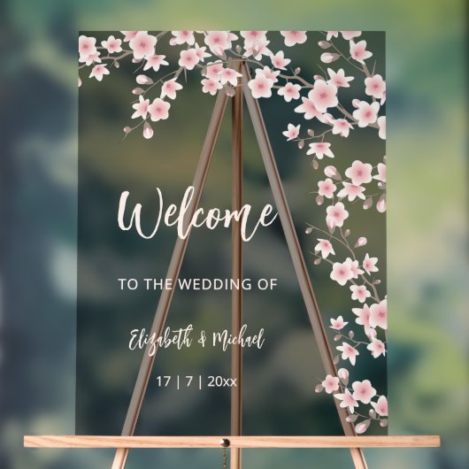 Cherry Blossoms Blush Pink Black Wedding (Neutre)