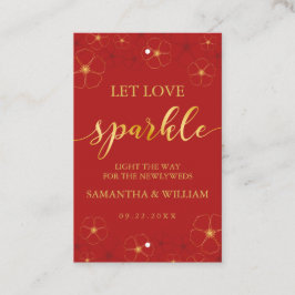 Cherry Blossoms Bruiloft Sparkler Label |Aangepast