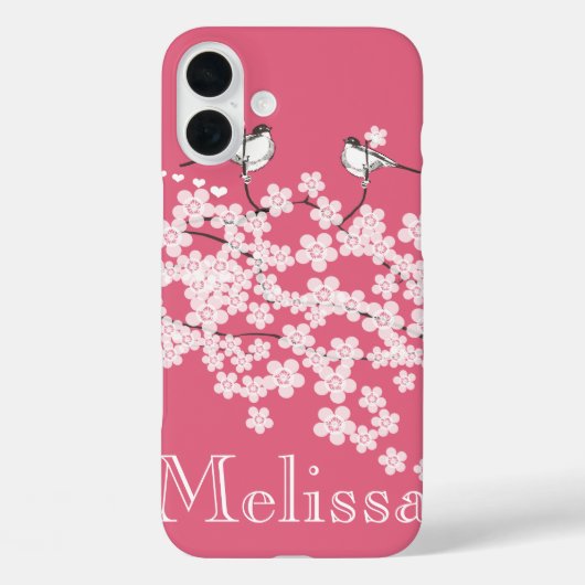 Cherry Blossoms Chickadee Case-Mate iPhone Case (Achterkant)