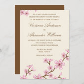 CHERRY BLOSSOMS| FAIRE-PART DE MARIAGE (Devant / Derrière)