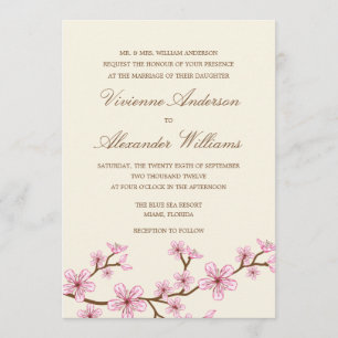 CHERRY BLOSSOMS FAIRE-PART DE MARIAGE