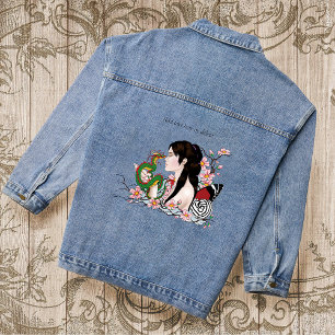 Cherry Blossoms Fairy Dragon Vriendschap Denim Jacket