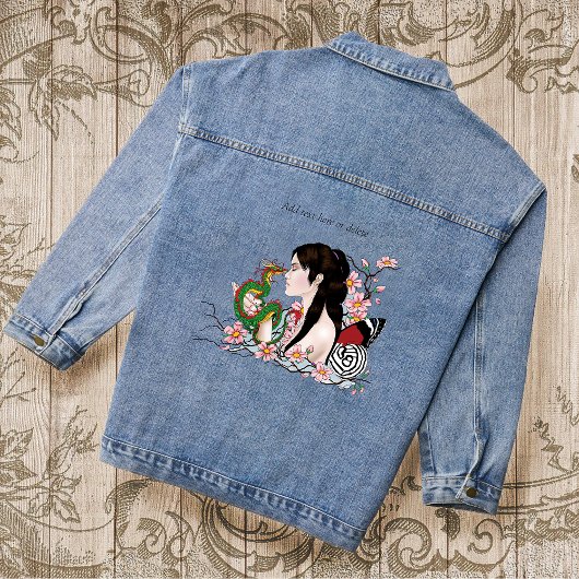 Cherry Blossoms Fairy Dragon Vriendschap Denim Jacket