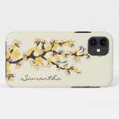 Cherry Blossoms iPhone 5 Coque-Mate Coque (jaune) (Dos (Horizontal))