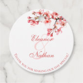 Cherry Blossoms lente bruiloft Bedankjes Labels (Voorkant)