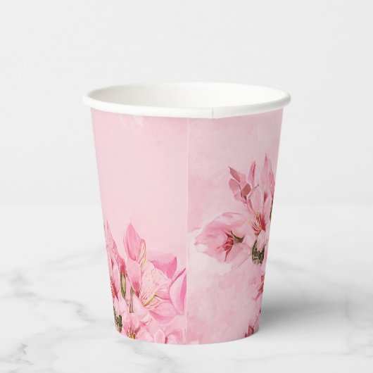 Cherry Blossoms lente bruiloft Papieren Bekers (Rechts)