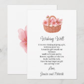 Cherry Blossoms Mand Babymoon Wishing Well Kaart (Voorkant / Achterkant)