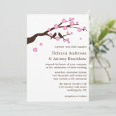 Cherry Blossoms Mariage Invitations (Debout devant)