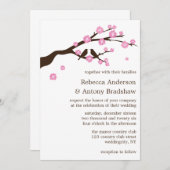 Cherry Blossoms Mariage Invitations (Devant / Derrière)