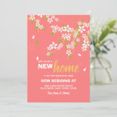 Cherry Blossoms New Home Faire-part (Debout devant)