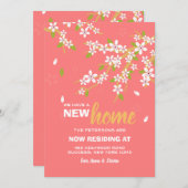 Cherry Blossoms New Home Faire-part (Devant / Derrière)