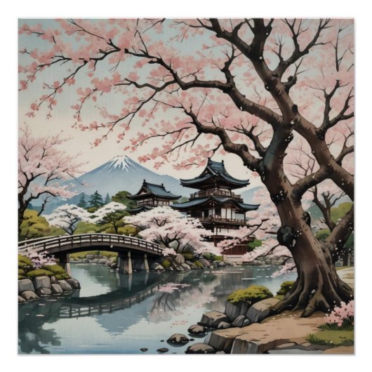 cherry blossoms perfect poster (Voorkant)