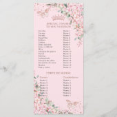 Cherry Blossoms Rose Gold Butterflies Programme mi (Dos)