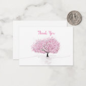 Cherry Blossoms Sakura Thank Cartes (Devant/Arrière en situation)