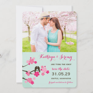 Cherry Blossoms Sakura Tortelduifjes Save The Date