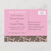Cherry Blossoms Save the Date Briefkaart (Achterkant)