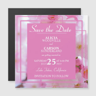 Cherry Blossom's Save the Date Invitation magnétiq