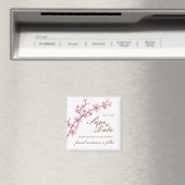 Cherry Blossoms Save the Date Wedding Magnet Magneet (Insitu (Vaatwasser))