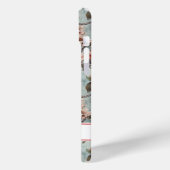 Cherry Blossoms Teal Sakura Print Monogrammed Case-Mate iPhone Case (Achterkant / Links)