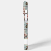 Cherry Blossoms Teal Sakura Print Monogrammed Case-Mate iPhone Case (Achterkant / Links)