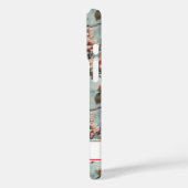 Cherry Blossoms Teal Sakura Print Monogrammed Case-Mate iPhone Case (Achterkant / Links)