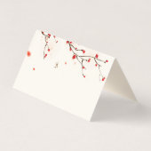 Cherry Blossoms Waterverf Tafel Plaats Kaart (Achterkant)