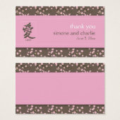 Cherry Blossoms Wedding Favor Tag (Devant & derrière)