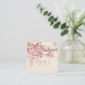 CHERRY BLOSSOMS ZEN FLORAL CARTE DE VISITE (Debout devant)