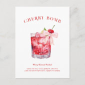 Cherry Bomb cocktail recept Briefkaart (Voorkant)