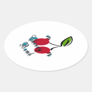 Cherry Bomb Ovale Sticker