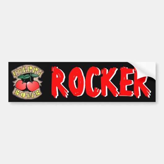 Cherry Bomb Rocker Bumpersticker (Voorkant)