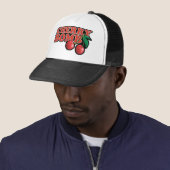 Cherry Bomb Trucker Hat Pet (In situ)