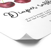 Cherry boog baby shower Luier Raffle spel Poster (Hoek)