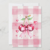 Cherry Bow Birthday Cherry On Top Kaart (Achterkant)