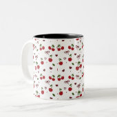 Cherry & Bow Pattern Coffee Mug (Devant gauche)