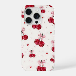 Cherry Bow Phone Case iPhone 15 Pro Hoesje
