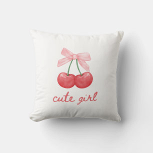 Cherry Bow Schattige Girl Design Kussen