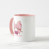 Cherry Bow Valentine’s Day Mug – Cute Kawaii Love  (Devant gauche)