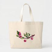 Cherry Branch en jouw naam Grote Tote Bag (Voorkant)