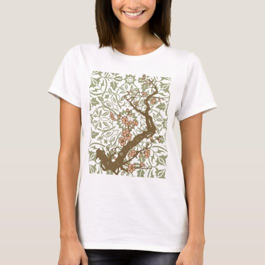 Cherry Branch in Roze T-shirt (Voorkant)