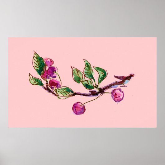 Cherry Branch Poster (Voorkant)