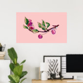 Cherry Branch Poster (Thuiskantoor)