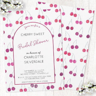 Cherry Bridal Shower Uitnodiging
