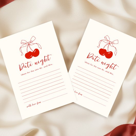 Cherry Bruiloft Feest Date Night Kaart
