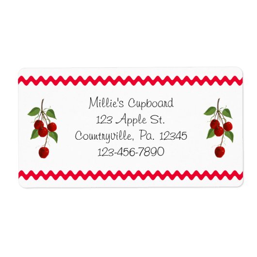 Cherry Bunch Étiquette d'affaires (Devant)