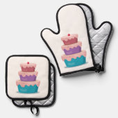 Cherry Cake Ovenwant & Pannenlap Set (Voorkant / Achterkant)