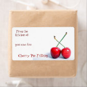 Cherry Canning Étiquettes (En situation)