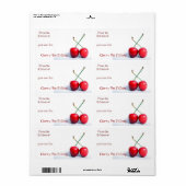 Cherry Canning Étiquettes (Feuille entière)