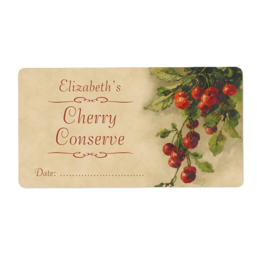 Cherry Canning label (Voorkant)